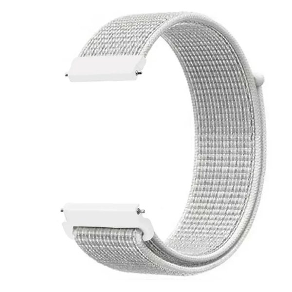 20 22mm Nylon Klockarmband För Garmin Vivoactive 3 4 5/Venu 2 Plus/Venu 3/Forerunner 55 158 265 965 745 645 255 Music Loop Armband Reflective white 22mm Width Band