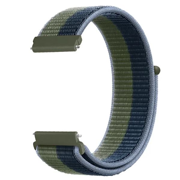 20 22mm Nylon Klockarmband För Garmin Vivoactive 3 4 5/Venu 2 Plus/Venu 3/Forerunner 55 158 265 965 745 645 255 Music Loop Armband Abyss blue green 20mm Width Band