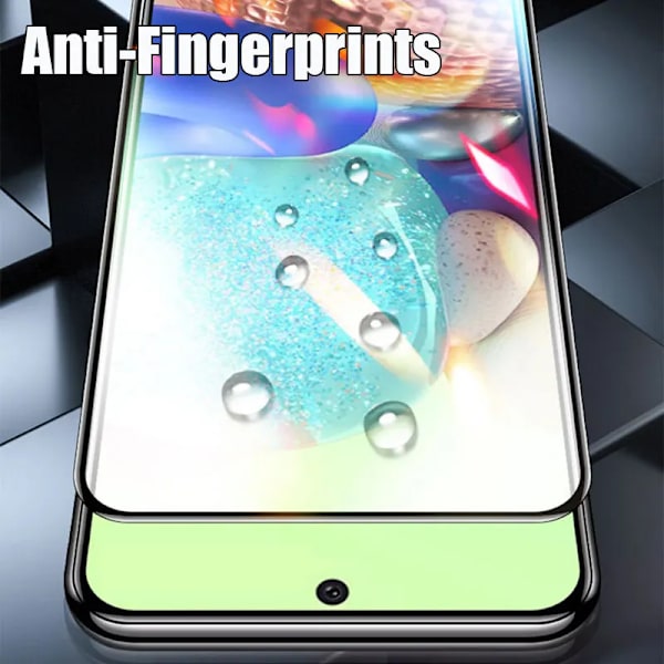 3 st Komplett Härdat Glas För Samsung Galaxy A05 A15 A25 A35 A55 S20FE A03 A13 A53 A72 A71 A51 A54 A14 A34 Skärmskydd Glas For A24 Black