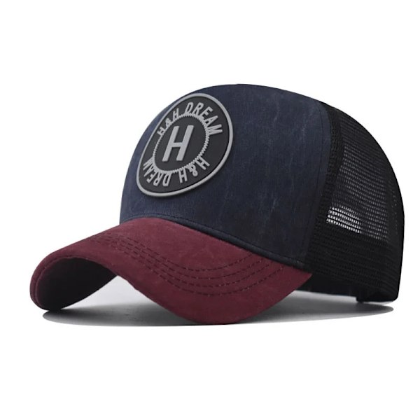 Snabbtorkande Keps Truckerkeps Meshkeps Sportkeps för Män Justerbar Basebollkeps Löparkeps Utomhussportkeps Wine Red Adjustable