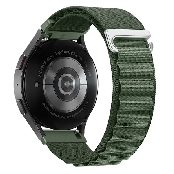 22mm 20mm Nylon Alpine Loop Armband för Huawei Watch GT5 Pro GT5 GT4 GT3-2 46mm Armband Klockarmband för Samsung Watch 7 6 5 4 Bälte Army-green for width 22mm