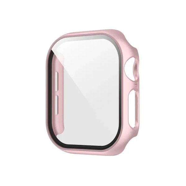 Härdat Glas+Skal För Apple Watch serie 10 42mm 46mm Matt Hård PC bumper Skärmskydd Fodral iWatch 10 42/46 Tillbehör Rose gold 18 Series 10 42mm