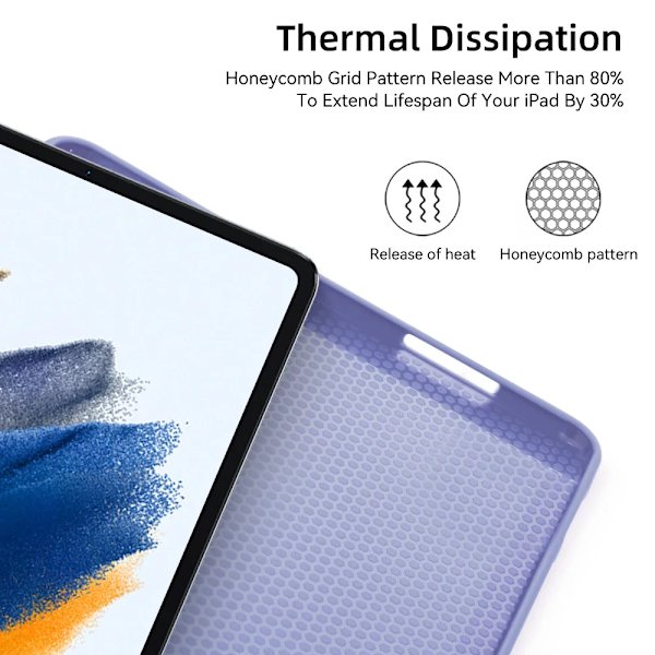 Fodral för Samsung Galaxy Tablet för S6 lite 10.4 Tab A9 A8 A7 S7 S8 S9 och Plus FE Smart Auto Sleep Wake Funktion Silikonskydd Navy blue Tab S9 S9FE 11in