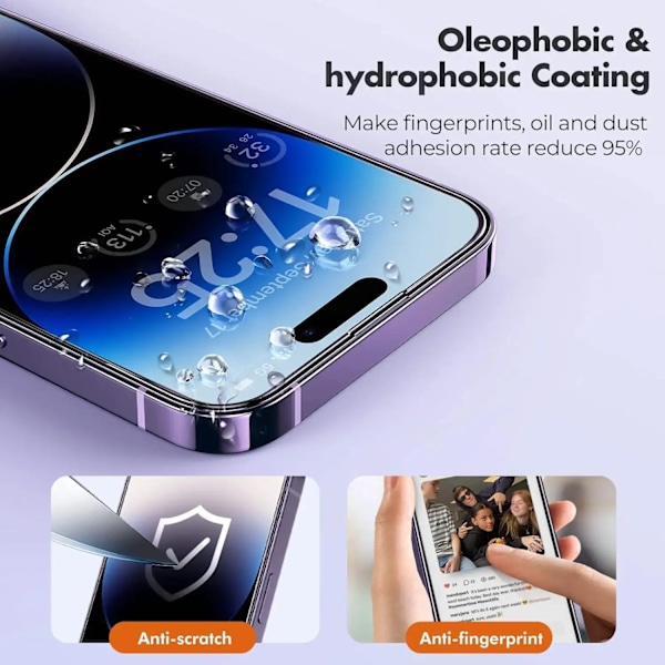 3 st Härdat Glas för iPhone 15 14 13 12 11 Pro Max Mini X XS Max XR 8 7 6 Plus Skärmskydd Film för iPhone SE 2020 2022 iphone Xr Tempered glass