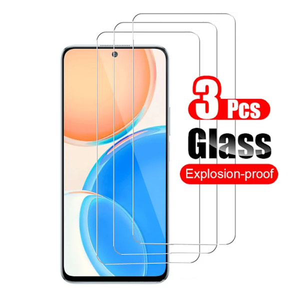 3 st Härdat Glas För Honor X7 X7A X7B X8 X8A X8B X9 X10 X6 X6A X5 5G X20 X40i X30i Skärmskydd Skyddsfilm 9H Klar for Honor X7B