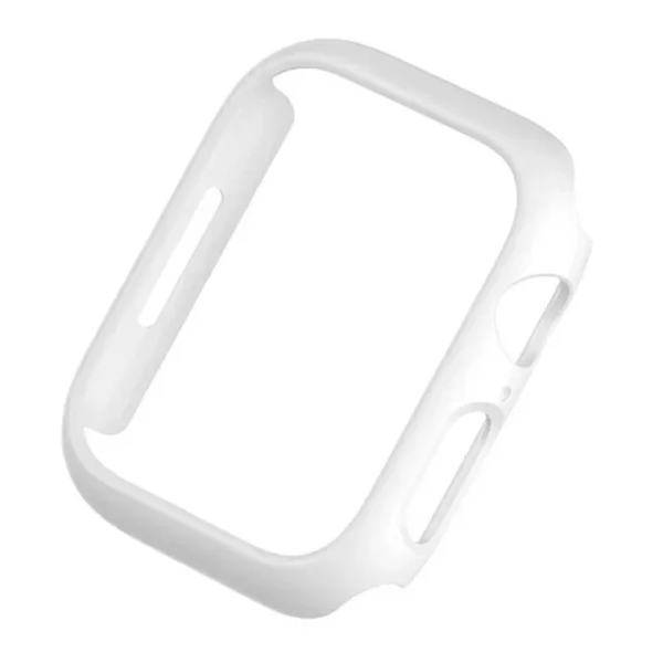 Skal för Apple Watch 45mm 41mm 40mm 44mm 42mm 46mm Skyddande Hölje Matt Hård PC Stötfångarram Utan Glas iWatch 10 SE 9 8 7 6 5 4 White Series S10 42MM