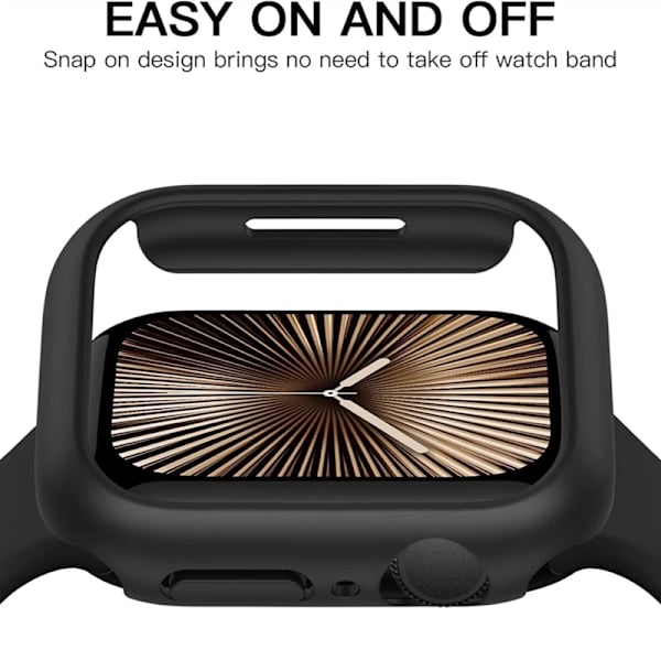Skal för Apple Watch 45mm 41mm 40mm 44mm 42mm 46mm Skyddande Hölje Matt Hård PC Stötfångarram Utan Glas iWatch 10 SE 9 8 7 6 5 4 yellow Series 7 8 9 41MM