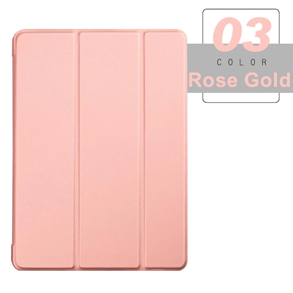 Fodral för iPad Air 1 2013 9.7 Flip Trifold Ställ Fodral PU Läder Full Smart Auto Wake Omslag För ipad air1 A1474 A1475 A1476 Fodral Rose Gold For iPad Air 1