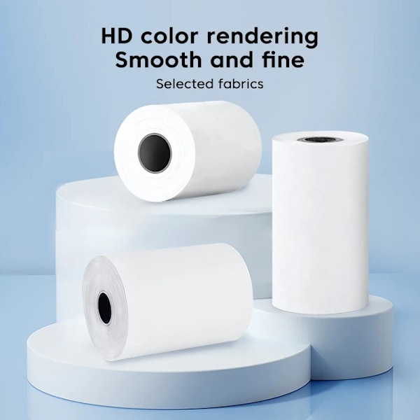 57*25mm Termopapper Etikett Självhäftande HD Färg Rullar Papper För Miniskrivare Direktutskrift Barnkamera Fotopapper 3Roll Color Thermal
