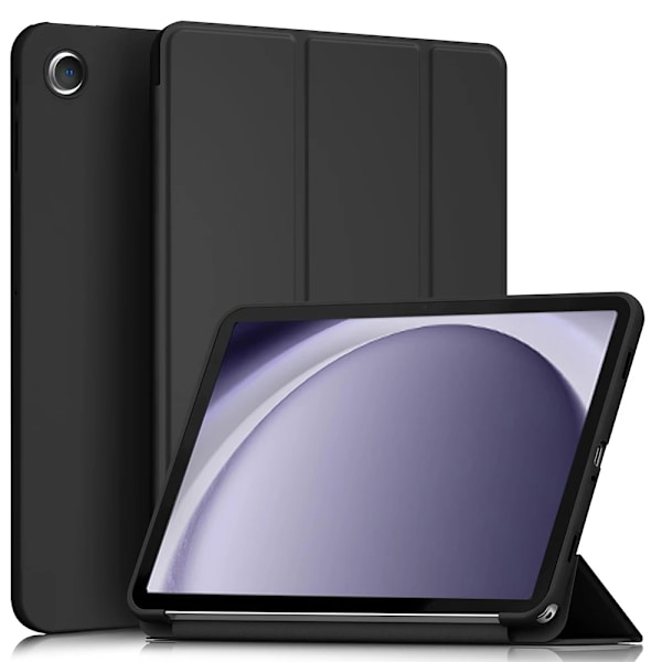 Silikonfodral för Samsung Tab A9 Plus 11 tum, Tab A9 8.7, S6 Lite 10.4, A8 10.5, A7 Lite 8.7, Auto Wake/Sleep Stöttåligt Skydd Black Tab A9 Plus 11