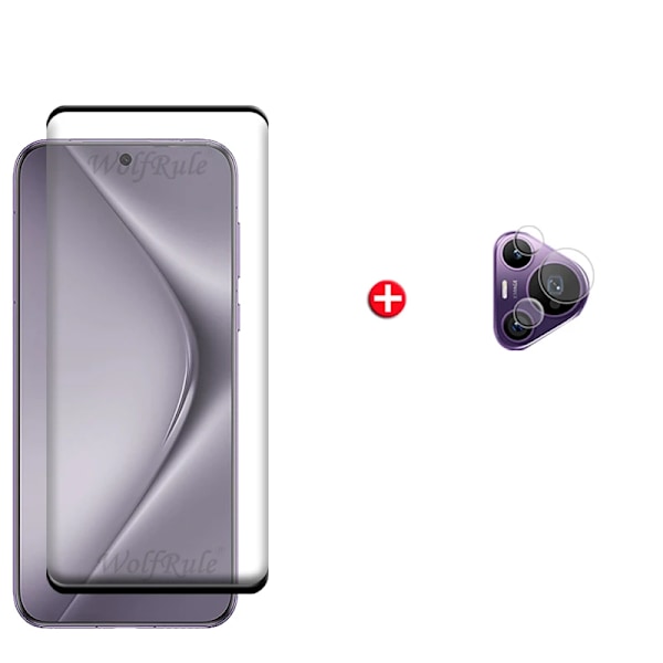 6-i-1 För Huawei Pura 70 Pro Glas För Huawei Pura 70 Pro Härdat Glas Böjd Skärmskydd Huawei Pura 70 Pro Lins Glas 1 Glass and 1 Len Huawei Pura 70 Pro
