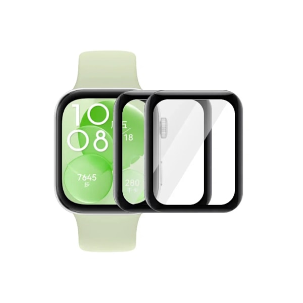Skärmskyddsfilm för Huawei Watch Fit 3, Fulltäckande Skyddande Anti-repa Mjuk Film för Huawei Fit3 Smartwatch-skydd 2Pcs Huawei Watch Fit 3