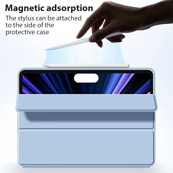 Fodral för Ipad Pro 13 M4 12.9 A16 10 9 9:e 10:e Generationen Funda För Ipad Air 11 5 4 3 2 1 Mini 6 7 M2 M3 2025 Skyddstillbehör Navy Blue 7th 8th 9th 10.2