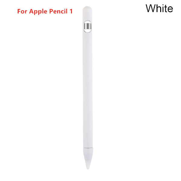 Fodral för IPad Tablet Touch Pen Stylus Skyddsfodral 4-i-1 Färgglatt Mjukt Silikonskydd för Apple Pencil 1:a Generationen White