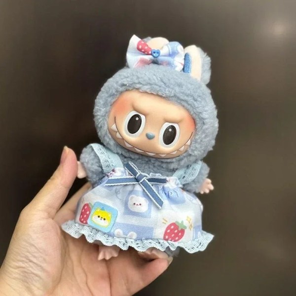 Mini Plyschdockas Kläder Outfit Tillbehör För Korea Kpop Exo 15-17cm Labubu Idol Overall Set Kläder Gåva Labu-2 No doll