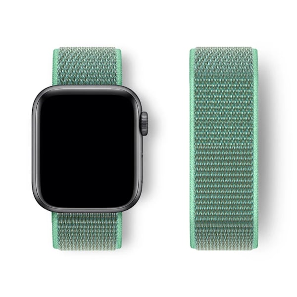 Nylon Loop Armband för Apple Watch band 44mm 40mm 45mm 41mm 46 42mm 49mm 44 45 mm armband iWatch serie 10 9 SE 7 6 5 4 Ultra 2 marine green 16 40mm 41mm S10-42mm