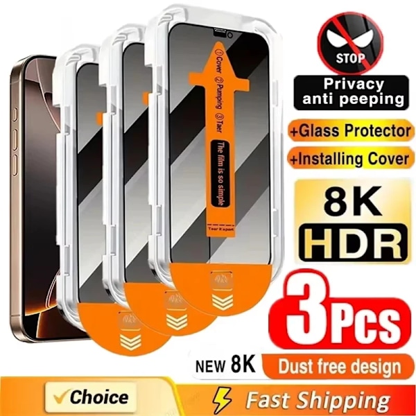 3 st Dammtätt Sekretess Skärmskydd För Samsung S25 Ultra A56 A55 A52 A16 A54 A35 A25 A53 S23 S24 FE Anti-Spion Härdat Glas A54 5G 3PCS