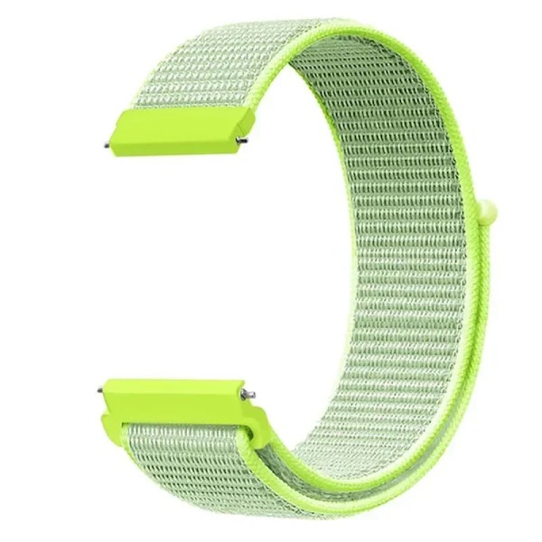 20 22mm Nylon Klockarmband För Garmin Vivoactive 3 4 5/Venu 2 Plus/Venu 3/Forerunner 55 158 265 965 745 645 255 Music Loop Armband Light yellow 22mm Width Band