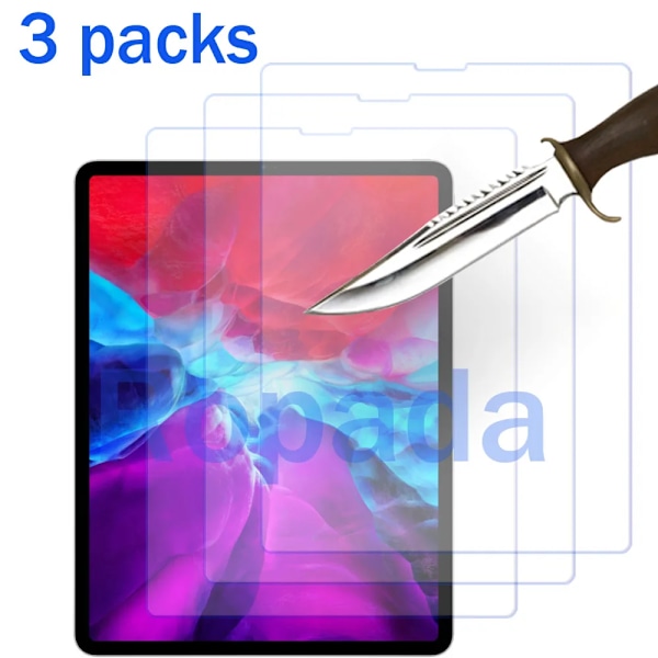 3 st glasskärmskydd för Ipad 2 3 4 air 2022 10:e 10.9 5:e pro 7.9 9.7 10.2 7:e 8:e 9:e generationen 10.5 mini 6 5 IPD pro 11 3PCS