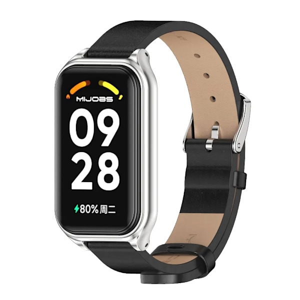 Armband för Xiaomi Smart Band 8 9 Active Armband Mi Band 8 Active Armband Klockarmband Correa Armband Ersättningstillbehör Black Silver 3 for Xiaomi 8 Active