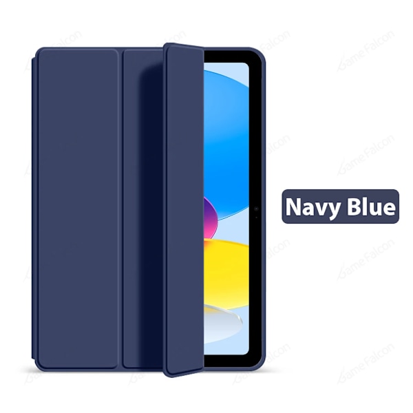 Fodral för Ipad A16 10 9 9:e 10:e Generationen 2025 Pro 13 11:e M4 12.9 Funda För iPad Air 11 M3 M2 5 4 Mini 6 7 A17 10.2 10.9 Skydd Navy Blue 7th 8th 9th 10.2