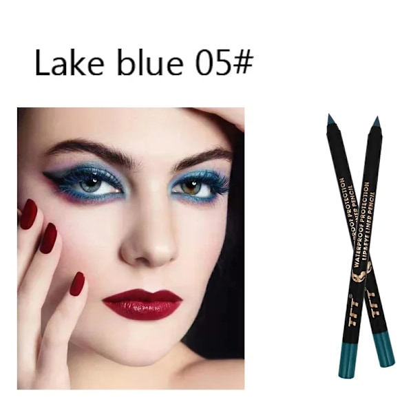14 Färger Flytande Eyeliner Penna Vattentät Färgglad Eyeliner Penna Highlight Neon Färgglada Kattögon Sminkverktyg Eyeliner Gel 04