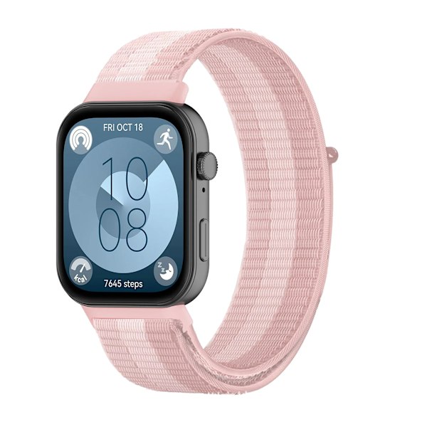 Nylonarmband för Huawei Watch Fit 4 3 Vävda Sport Smartwatch Armband Correa Huawei Watch Fit 4/4 Pro Armband Klockarmband Pink white pink Huawei Watch Fit 3