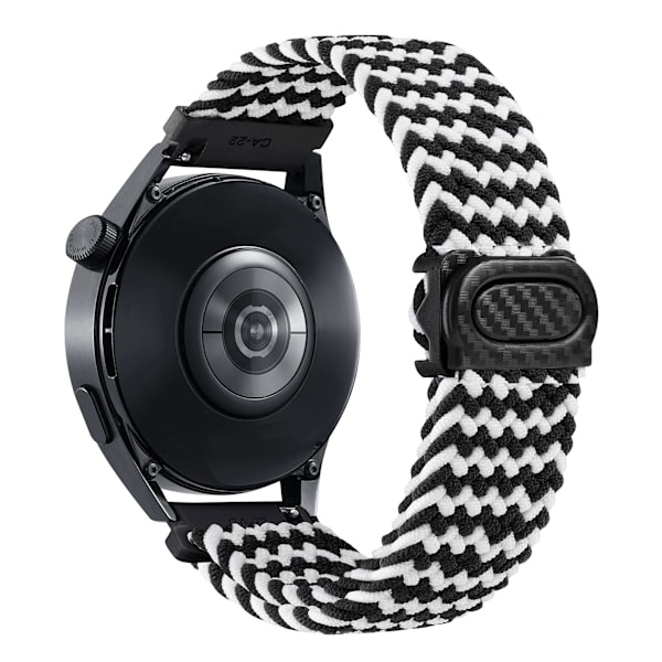 20mm 22mm klockarmband för Samsung Galaxy Watch 7/6/4/5/Pro/6 Classic/S3/active 2 Band Flätat Armband Huawei GT 23 GT4 GT5 46mm Stripe Black White Amazfit Bip 6-5