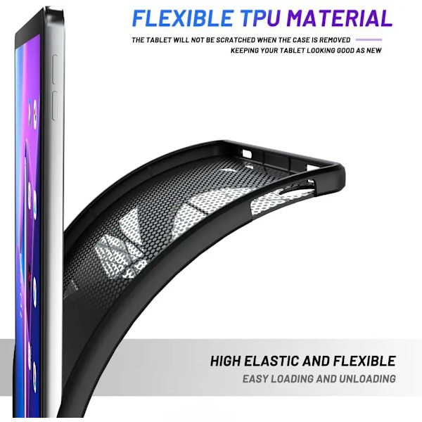 Mjukt skal för Lenovo Tab M9 M8 4th 8.0 9.0 P11 M10 Plus 2nd 3rd 10.6 10.1 Y700 Flexibelt Silikon TPU Svart Skyddande Baksida Tab M8 4th 8.0