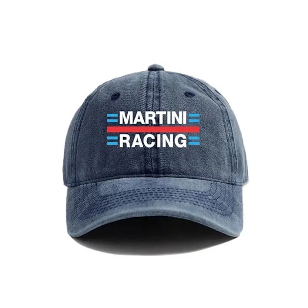 Martini Racing Baseballkepsar Distressed Hattar Keps Män Kvinnor Retro Utomhus Sommar Justerbara Pappahattar 2 Adjustable