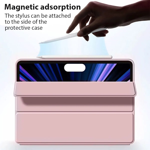 Fodral för iPad Pro 11 13 M3 M2 12.9 10:e 10 Generation A16 10.9 Fodral Funda för iPad Air 5 4 10.2 7/8/9:e Mini 6 10.5 Skyddande skal Pink 7th 8th 9th 10.2
