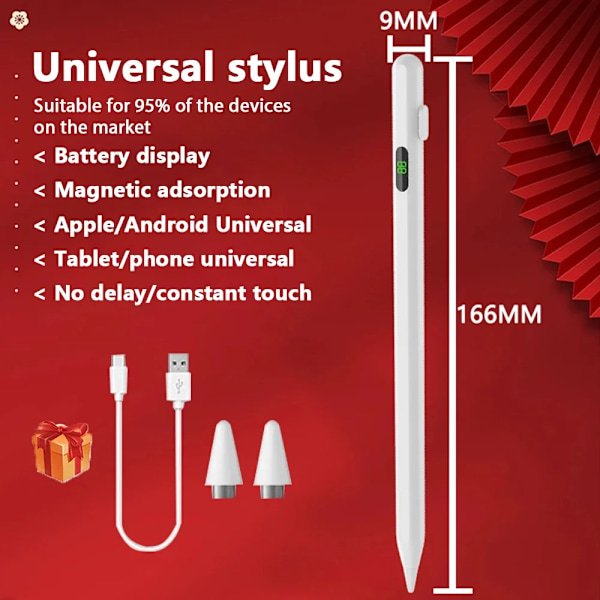 Universal Stylus Touch Penna För Apple Pencil Android iOS Windows Skärm Kapacitiv Penna För Samsung iPad Xiaomi Tablet tillbehör Universal Stylus Pen