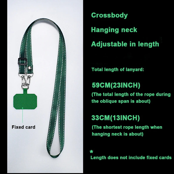 Simplicity Crossbody Mobiltelefon Snodd Justerbar Hängande Halsrem Med Universalklämma Anti-förlorad Mobiltelefon Snoddar Blue