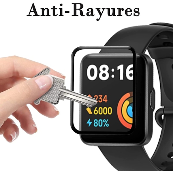 Skyddsfilm för Xiaomi Redmi Watch 2 Lite Smartwatch Skärmskyddsfilm Klar TPU Ej Glas Böjd Fulltäckande 1 Piece