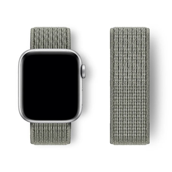 Nylon Loop Armband för Apple Watch band 44mm 40mm 45mm 41mm 46 42mm 49mm 44 45 mm armband iWatch serie 10 9 SE 7 6 5 4 Ultra 2 Spruce Fog 37 42 44 45 46 49 mm