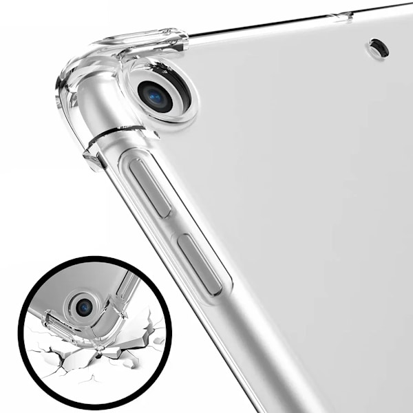 Stöttåligt silikonskal för Apple iPad 9.7 10.2 10.9 2:a 3:e 4:e 5:e 6:e 7:e 8:e 9:e 10:e generationen Flexibelt transparent skydd Shockproof Case 10.5 iPad Air 3 Pro