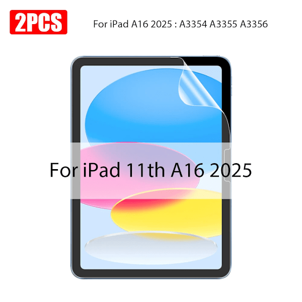 2 st Pappersliknande Skärmskydd för Ipad 10 10:e Pro 13 M4 12.9 2025, Ipad Air 11 5 4 M3 M2 A16 9:e Generationen Mini 6 7 For iPad A16 202