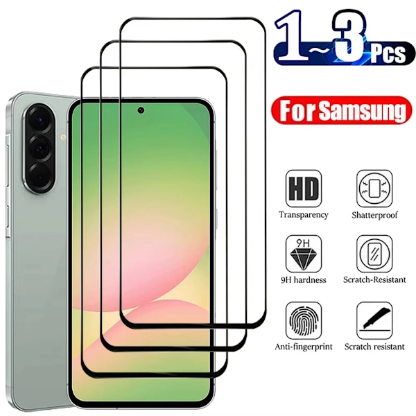 3-1 st HD Härdat Glas För Samsung A26 A25 A24 A23 A56 A55 A54 A53 A36 A35 A34 A33 A16 A15 A14 A06 A05 S25 Ultra S24 S23 Plus A53 5G 2 pieces