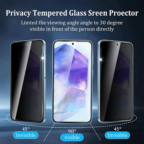 Sekretess Skärmskydd För Samsung S25 Ultra S24 S23 S22 S21 Plus Anti-Spion Glas Samsung S24 Ultra S20 FE Note 20 10 Lite S10e For Samsung S24 Plus Privacy Glass