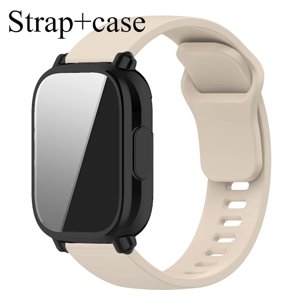 Silikonarmband + Skyddsfodral för Xiaomi Redmi Watch 5 active/5 Lite Full Cover Skärm TPU Mjukt Skal och Andningsbart Sportband BeB Redmi Watch 5 Active