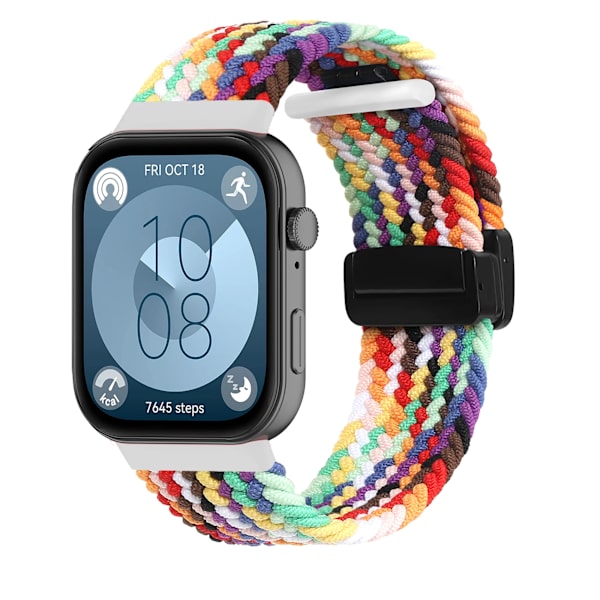 Flätat armband för HUAWEI Watch Fit 4 Pro-rem Magnetisk nylon Solo Loop Armband för Smartwatch Huawei Watch Fit 4/3-remmar pride edition For Huawei fit 3
