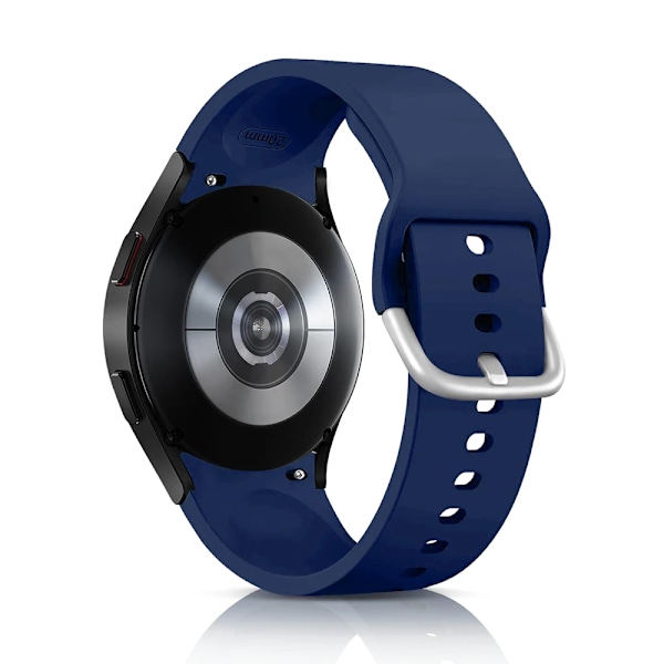 Silikonarmband för Samsung Galaxy Watch 7 6 5 4 44mm 40mm pro 45mm Sport 20mm Klockarmband Armband Galaxy Watch6 Classic 43mm 47mm mindnight blue Watch 7 6 5 44mm