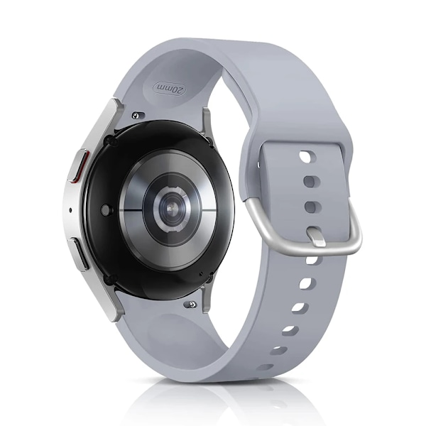 Silikonarmband för Samsung Galaxy Watch 7 6 5 4 44mm 40mm pro 45mm Sport 20mm Klockarmband Armband Galaxy Watch6 Classic 43mm 47mm seagull grey 6 classic 43mm 47mm