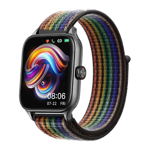 20mm 22mm Nylon Loop band för Amazfit GTS4/2/3/3pro/2e/GTS2 Mini/GTR 4 42mm/47mm/GTR2/2e/stratos armband Amazfit bip rem 91 New rainbow 22mm