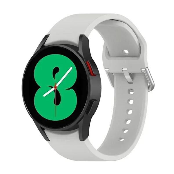 20mm Silikonarmband för Samsung Galaxy Watch 7/6/5/4 44-40mm pro Klockarmband för Galaxy Watch 6 4 Classic 43/47mm 42mm/46mm Armband gray 09 Galaxy 5- 5 pro