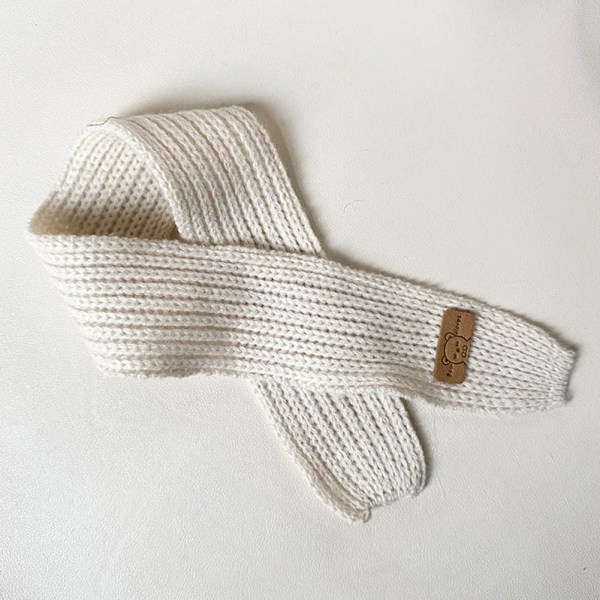 Kläder för 15-17 cm v1v2 Labubu, outfit Labubu Sittande Party Bear, Etikett, Halsduk, Hatt, Väska, Docktillbehör, Söt Dekoration White Bear Scarf no doll