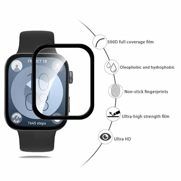 Skärmskyddsfilm för Huawei Watch Fit 3, Fulltäckande Skyddande Anti-repa Mjuk Film för Huawei Fit3 Smartwatch-skydd 1Pcs Huawei Watch Fit 3