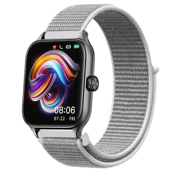 20mm 22mm Nylon Loop band för Amazfit GTS4/2/3/3pro/2e/GTS2 Mini/GTR 4 42mm/47mm/GTR2/2e/stratos armband Amazfit bip rem 6 Seashell 22mm