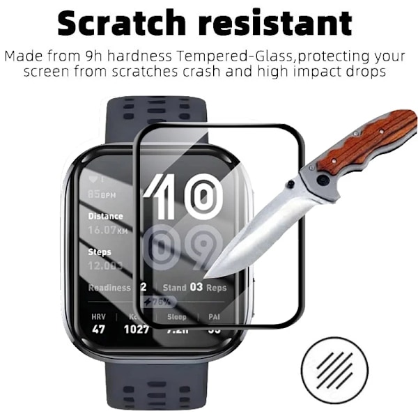 3 ST 3D Böjt Skärmskydd För Amazfit Bip 6 Bip 5 3 Pro Full Täckning Härdat Glas Film för Huami Amazfit Bip6 Inte Glas Amazfit Bip 3 3PCS