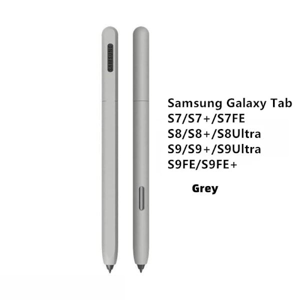 Silikon Pennfodral Tablet Touch Stylus Penna Skydd Enfärgad för Samsung Galaxy Tab S6 Lite S Pen S7 FE S8 Ultra S9 Plus S7-grey